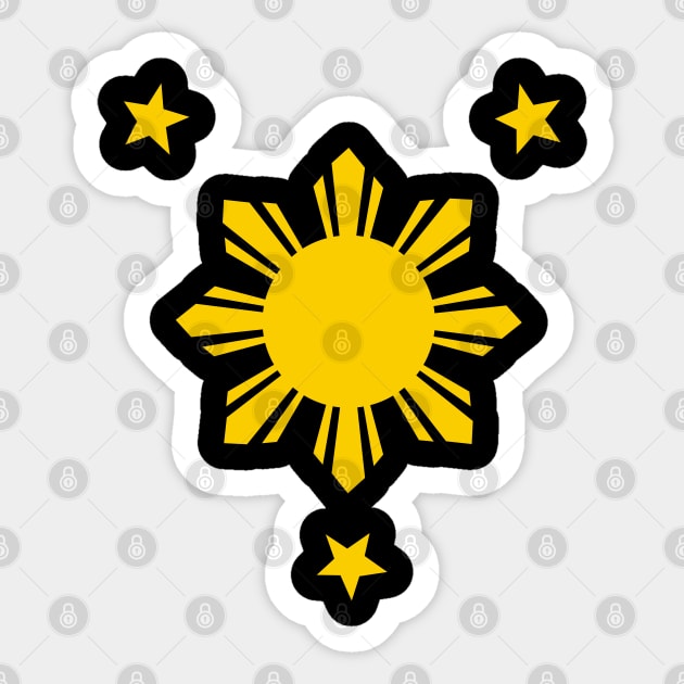 Three Stars and a Sun Sticker by Design_Lawrence